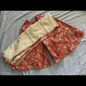 Red fancy Gharara with dubatta